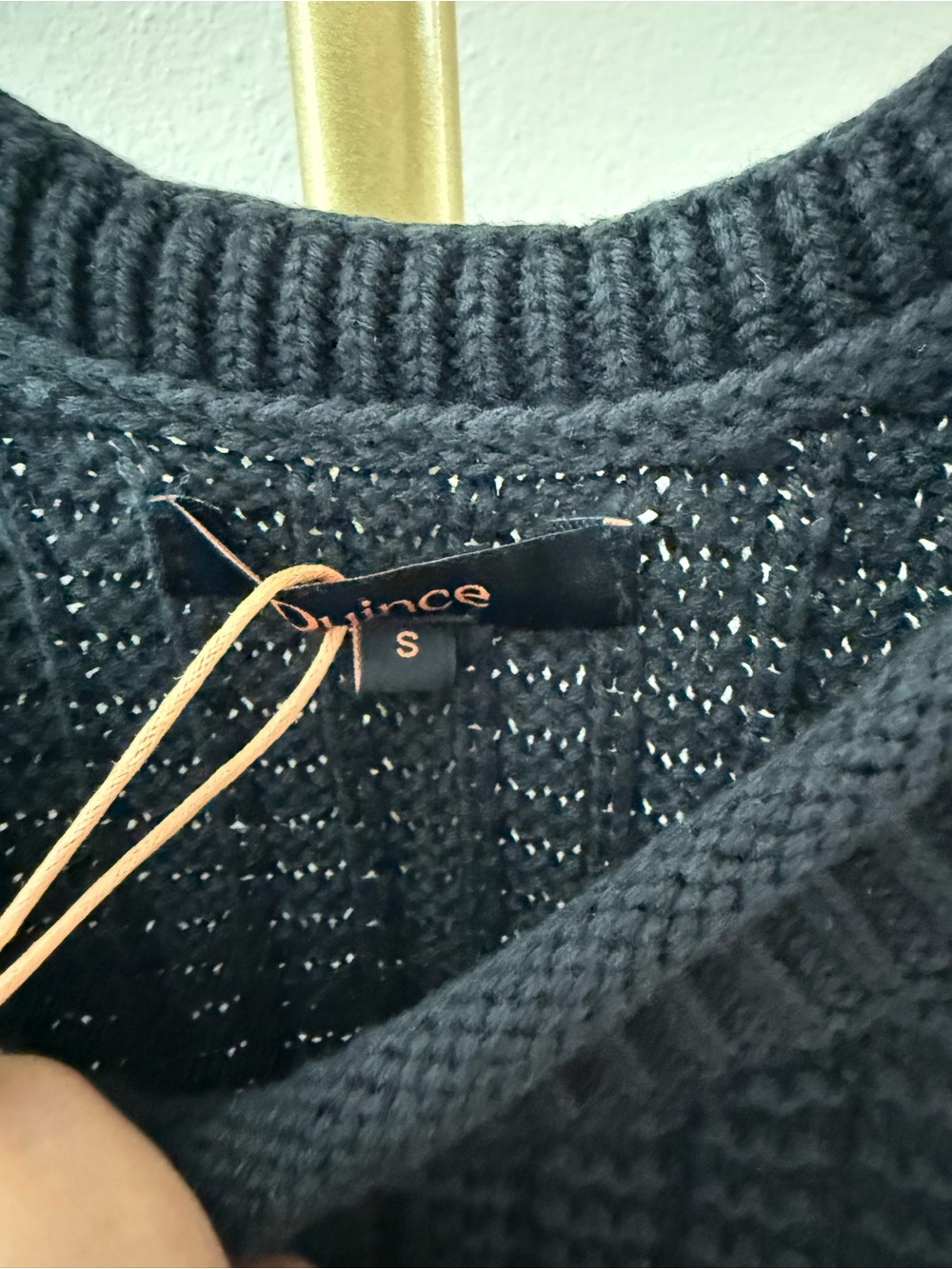 Quince 100% Organic Cotton Waffle Cropped Sweater Tank / Black / S - Picture 5 of 7